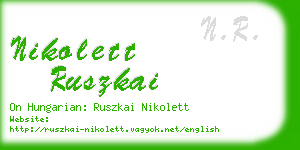 nikolett ruszkai business card